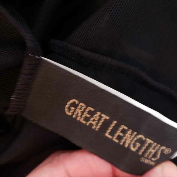 Great Lengths Bathing Suit Swim Dress Skirted 16 Plus Size Black Multicolor - Picture 5 of 6